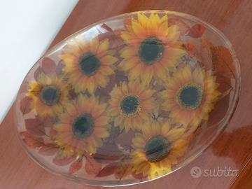 centrotavola anni 70 girasoli 45x32x7cm
