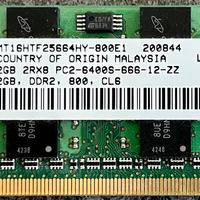 MODULO RAM SO-DIMM MICRON 2GB DDR2-800 PC2-6400