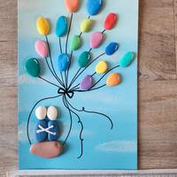 quadro palloncini pietre 