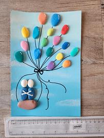 quadro palloncini pietre 