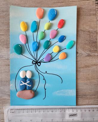 quadro palloncini pietre 