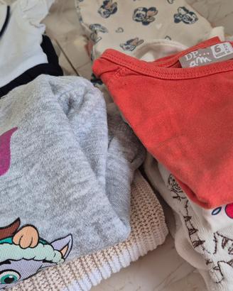 11 capi di abbigliamento bambina, 6/9 mesi