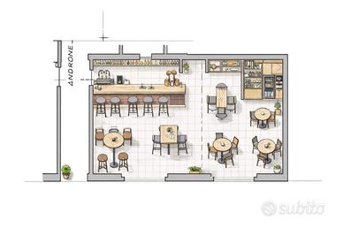 NEGOZIO DUE VETRINE SU STRADA