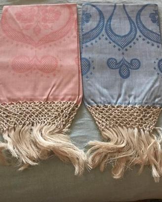 Asciugamani di lino, con intreccio di ginestra