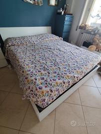 letto matrimoniale con contenitore Bianco 
