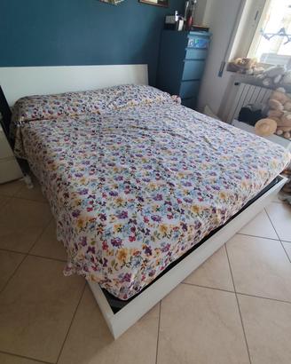 letto matrimoniale con contenitore Bianco 