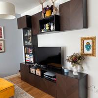 Parete attrezzata besta ikea nero marrone