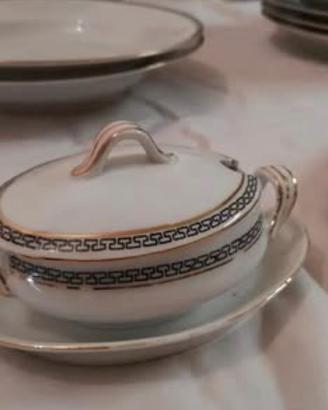 Servizio piatti antico - 62 pezzi - porcellana oro