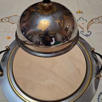 tagliere in acciaio e legno vintage MGM