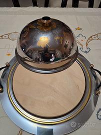 tagliere in acciaio e legno vintage MGM