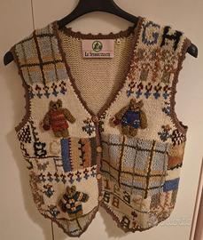 Gilet in lana vintage country