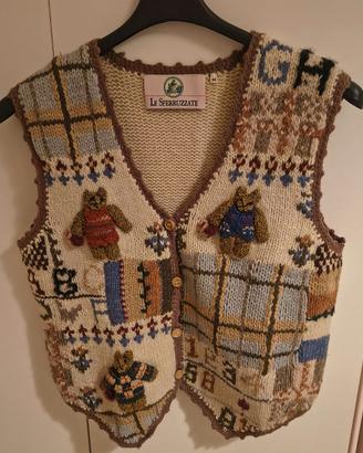 Gilet in lana vintage country