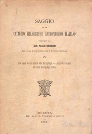 Antropologia Libro raro 1883