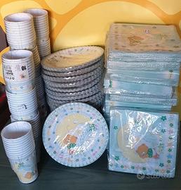 set per feste (piatti bicchieri  tovaglioli)