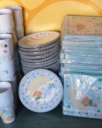 set per feste (piatti bicchieri  tovaglioli)