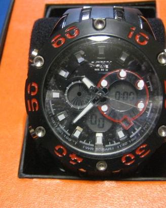 Orologio da polso chrono-alarm nuovo wr 30 metri