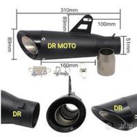 Terminale nero 310 mm ingresso 51mm cod024