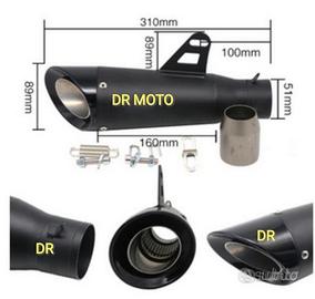 Terminale nero 310 mm ingresso 51mm cod024