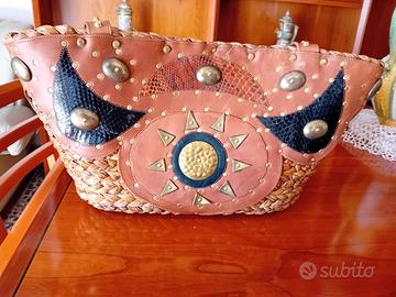 borsa mare di paglia 