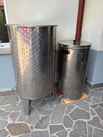 botti in inox da lt 300 + lt 200 con accessori