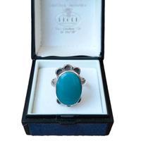 Anello Vintage con Turchese Arizona e Argento 925