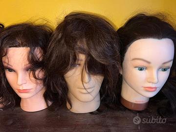 Teste nuove per parrucchieri capelli veri 