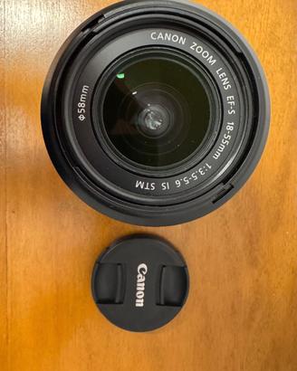 Obiettivo canon 18-55 STM con paralume. Nuovo