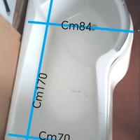 vasca da bagno con cristallo per doccia