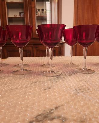 Servizio in Cristallo di Boemia – Rosso Rubino