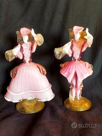 Statuine in vetro di Murano e Oro