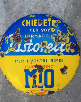 Insegna Tabella Bottone Smaltato Pastorella Mio