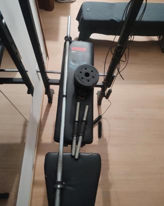 Panca Weider ECS + bilanciere, manubri e altro