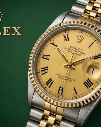 Rolex Datejust 36 Two-Tone Rare Gold Roman paper