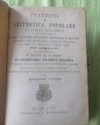 TRATTATO DI ARITMETICA POPOLARE 