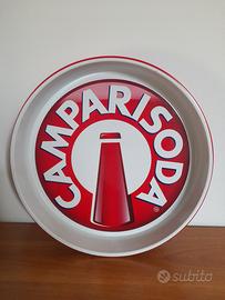 Vassoio Campari Soda, vintage anni 90, in metallo