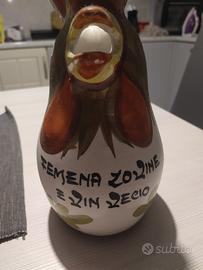 Bassano Brocca in ceramica a forma di gallo, Vint