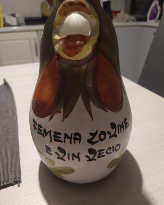 Bassano Brocca in ceramica a forma di gallo, Vint