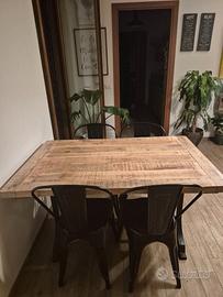 Tavolo singer vintage industrial allungabile