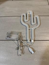 Lampada Neon LED a forma di Cactus