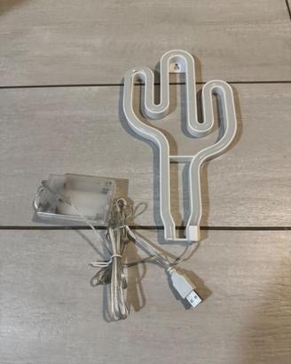 Lampada Neon LED a forma di Cactus
