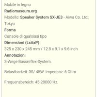 Casse acustiche AIWA SX-JE3