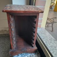 portacd in legno intarsiato