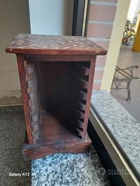 portacd in legno intarsiato
