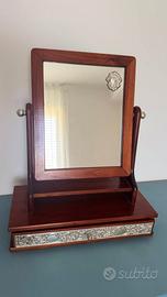 Specchiera da tavola legno in argento placato