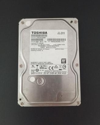 Hard Disk Toshiba 500GB 3.5 pollici SATA 3 testato