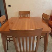 tavolo e sedie caligaris legno di ciliegio 
