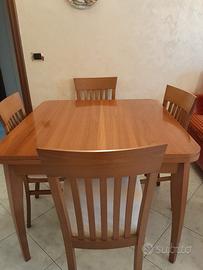 tavolo e sedie caligaris legno di ciliegio 