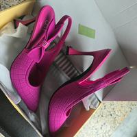 Slingback fucsia taglia 37 con tacco 8,3 cm marchi