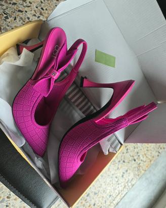 Slingback fucsia taglia 37 con tacco 8,3 cm marchi