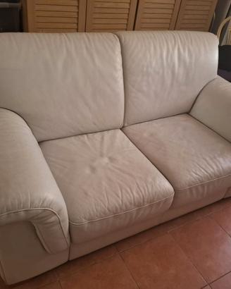 Divano 2 posti in pelle